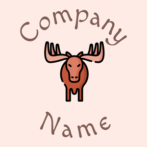 Moose on a Misty Rose background - Animali & Cuccioli