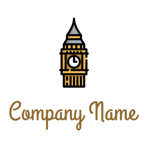 Outlined Big ben on a White background - Arquitectura