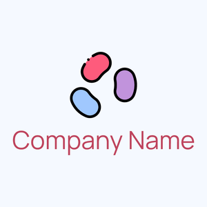 Jelly beans logo on a Alice Blue background - Essen & Trinken