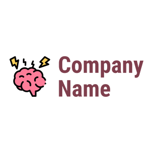 Brain logo on a White background - Abstrait