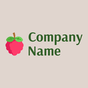 Raspberries logo on a Swiss Coffee background - Alimentos & Bebidas