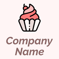Cupcake logo on a Snow background - Eten & Drinken