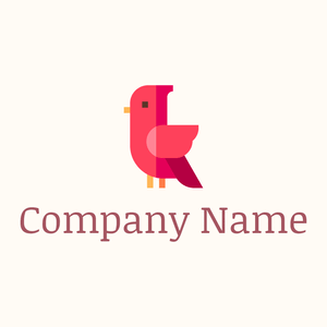 Radical Red Cardinal on a Floral White background - Animales & Animales de compañía