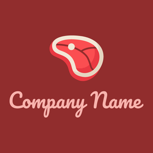 Meat logo on a Guardsman Red background - Eten & Drinken