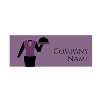 Logotipo de restaurante con silueta de traje - Servicio de bodas Logotipo
