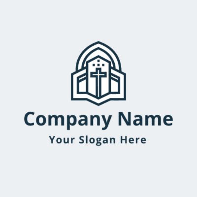 church window modern logo - Community & No profit