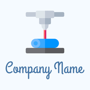 Laser beam logo on a Alice Blue background - Medizin & Pharmazeutik