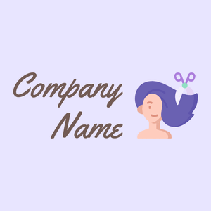 Hair cutting logo on a Ghost White background - Moda & Belleza