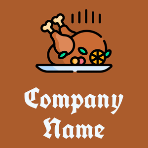 Thanksgiving logo on a Fiery Orange background - Abstract