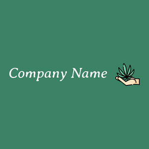 Cannabis logo on a Viridian background - Medicina & Farmacia