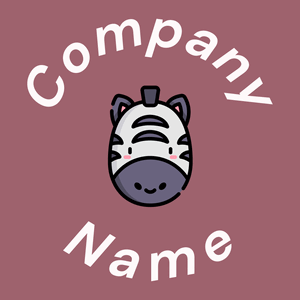 Zebra logo on a Copper Rose background - Animaux & Animaux de compagnie