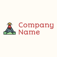 Outlined Volcano logo on a Floral White background - Sommario