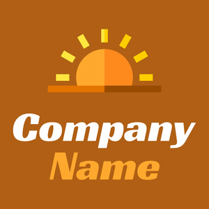 Sunrise logo on a Golden Brown background - Abstrait