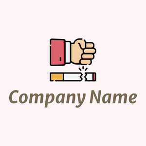 Quit smoking logo on a Snow background - Abstrait