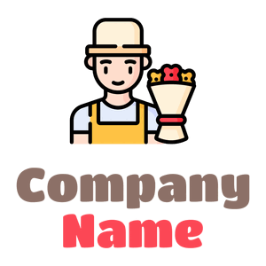 Florist logo on a White background - Domaine de l'agriculture