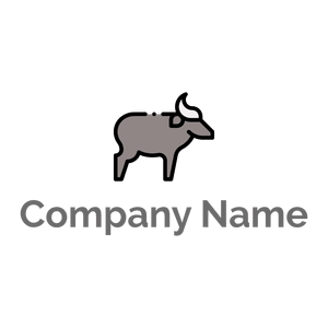 Suva Grey Buffalo on a White background - Animals & Pets