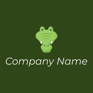 Crocodile on a Verdun Green background - Animaux & Animaux de compagnie