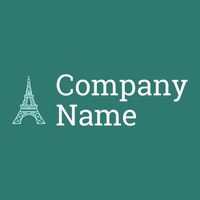 Eiffel tower logo on a Genoa background - Architectuur