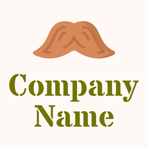 Mustache logo on a Seashell background - Moda & Bellezza