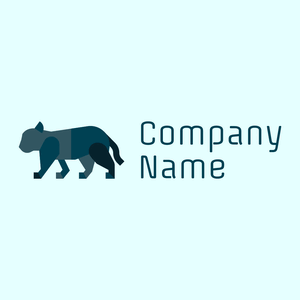 Panther logo on a Light Cyan background - Animals & Pets