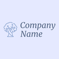 Olive tree logo on a Ghost White background - Floral
