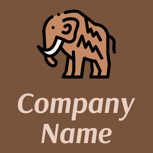 Mammoth logo on a Old Copper background - Animales & Animales de compañía