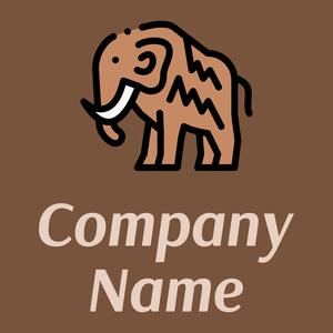 Mammoth logo on a Old Copper background - Animali & Cuccioli
