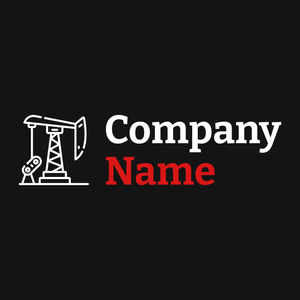 Oil pump logo on a Nero background - Abstracto