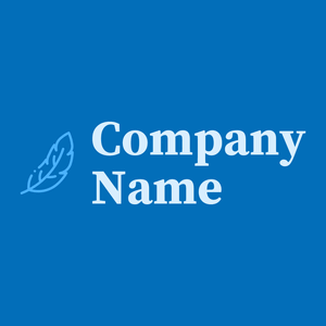 Feather logo on a Navy Blue background - Abstrait