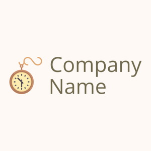 Clock logo on a Seashell background - Abstrakt