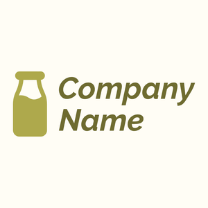 Milk bottle logo on a Floral White background - Domaine de l'agriculture