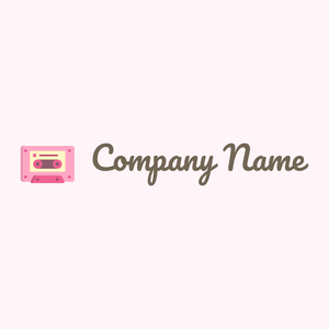 Cassette logo on a Lavender Blush background - Abstrait