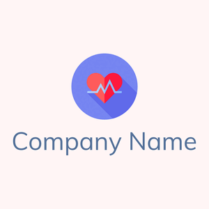 Heart rate logo on a beige background - Medical & Farmacia