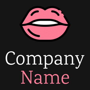 Lip logo on a Nero background - Moda & Bellezza