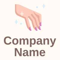 Manicure logo on a Seashell background - Bau & Werkzeuge