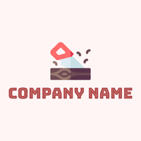 Sawing logo on a Snow background - Construcción & Herramientas