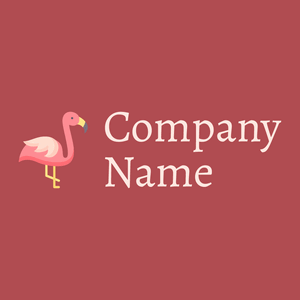 Flamingo logo on a Apple Blossom background - Animals & Pets