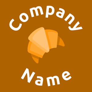 Croissant logo on a Tenne (Tawny) background - Essen & Trinken