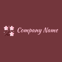 Pink Sakura logo on a Merlot background - Bloemist