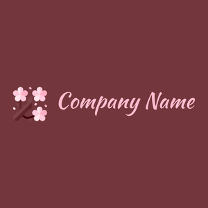 Pink Sakura logo on a Merlot background - Bloemist