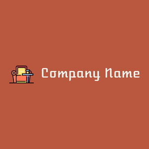 Lounge logo on a Flame Pea background - Muebles de casa