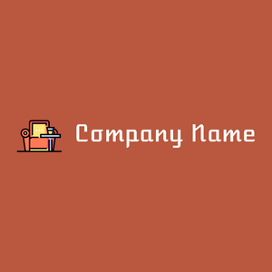 Lounge logo on a Flame Pea background - Móveis