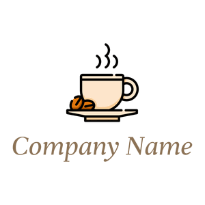 Coffee cup logo on a White background - Food & Drink