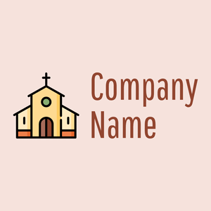 Church on a Provincial Pink background - Religión