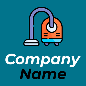 Vacuum cleaner logo on a Teal background - Nettoyage & Entretien