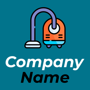 Vacuum cleaner logo on a Teal background - Limpieza & Mantenimiento