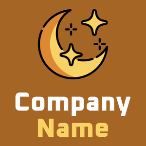 Moon logo on a Rich Gold background - Abstracto