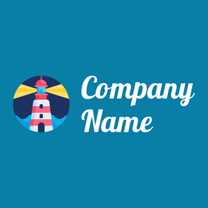 Lighthouse logo on a Cerulean background - Architectural