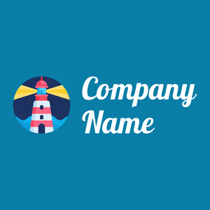 Lighthouse logo on a Cerulean background - Arquitetura