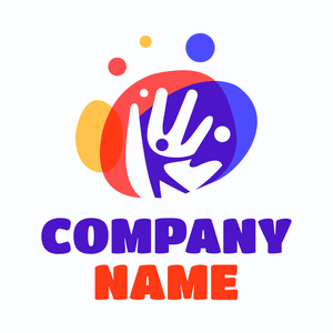 minimalist children in hand logo - Enfant & Garderie